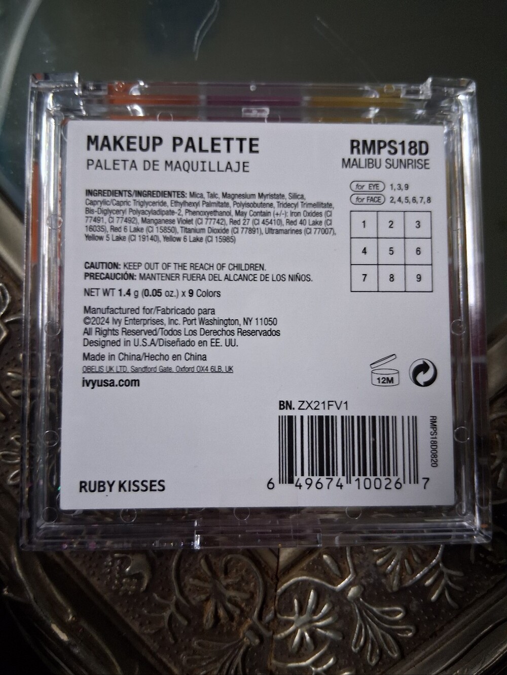 Malibu Sunrise Eyeshadow Palette — Pink, Yellow & Orange Shades - Picture 3 of 6